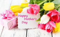 Send your personalized gift voucher with text "happy mother's day" to the one you love