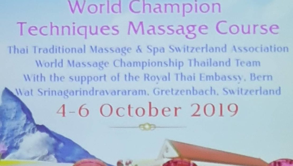 World Champion Techniques Massage Course 2019