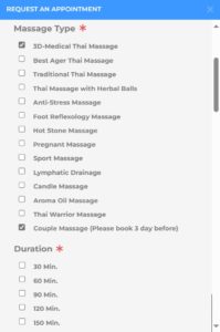 How to book couples massages