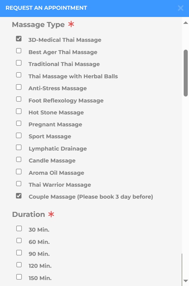 How to book couples massages